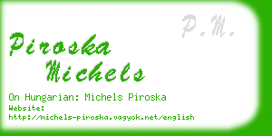 piroska michels business card
